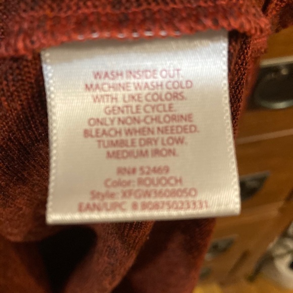 ๐ Faded Glory (1X - 16W) L/S sheer orange tunic - Picture 10 of 11